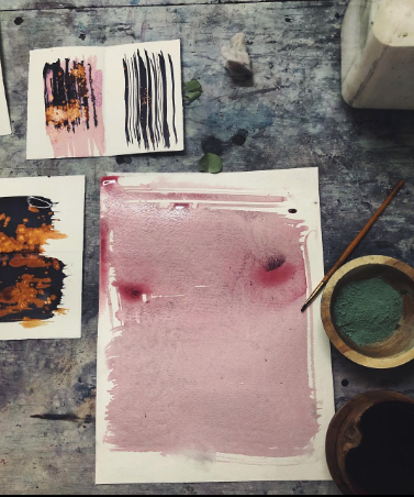 Painting on Paper with Natural Dyes - pH Modifiers & mordants - RECORDING